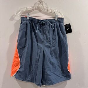 Nike Men's Swim Trunks in Gray and Orange